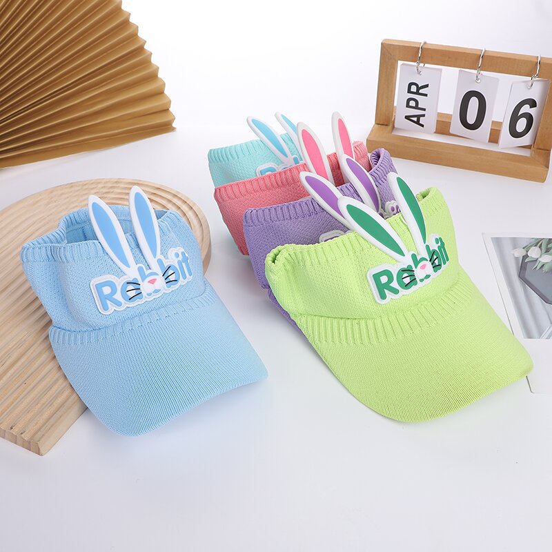 T&amp;Y Topi Golf Anak Motif Rabbit Baseball Cap Sport Senam Zumba Jogging Topi Rajut Pantai Anak Korea Fashion Visor Hat Anak Murah Import