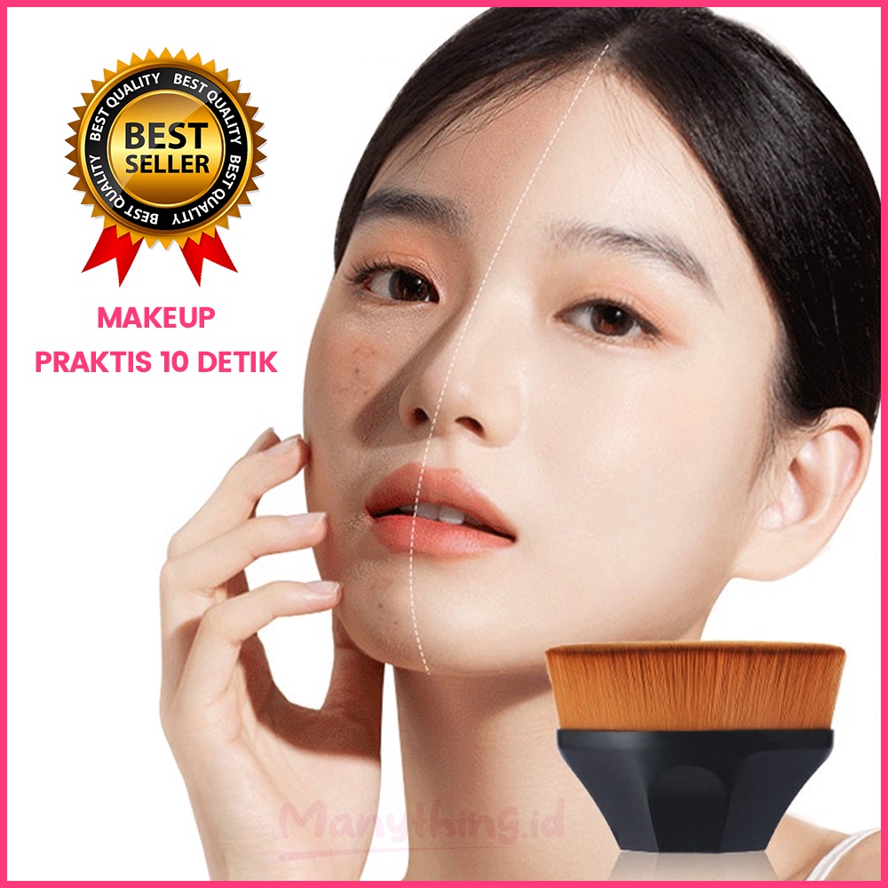 Powder Brush / Kuas Bedak / Brush Gagang Pendek / Brush Foundation / Brush Bedak Tabur Kabuki Brush