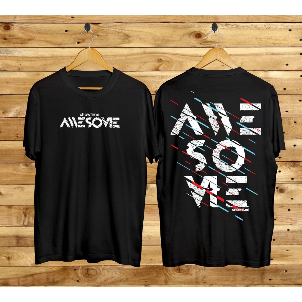 Kaos murah Kaos distro murah baju  distro pria t-shirt murah combed30s SO AWESOME HITAM