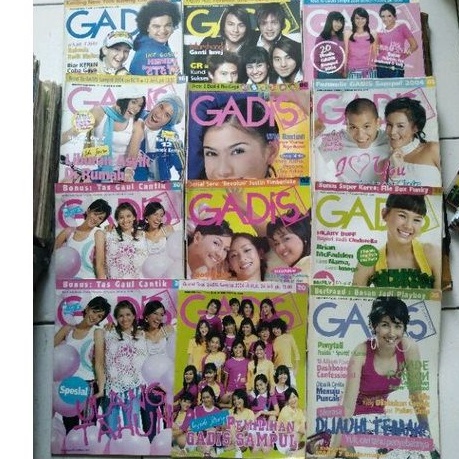 majalah GADIS Edisi Tahun 2004 majalah preloved majalah jadul