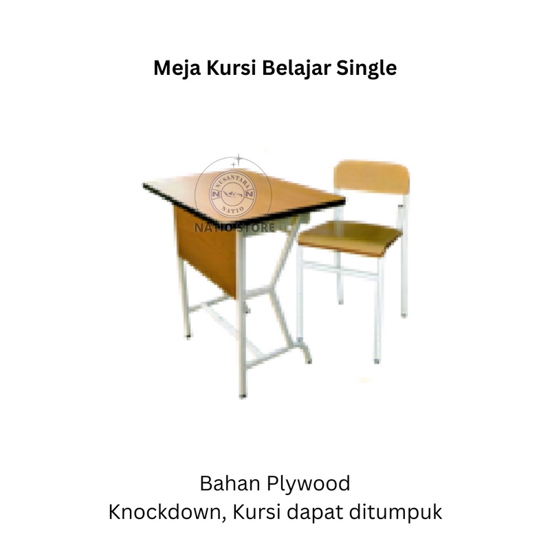 

Meja Kursi Single Plywood untuk Belajar Siswa Sekolah