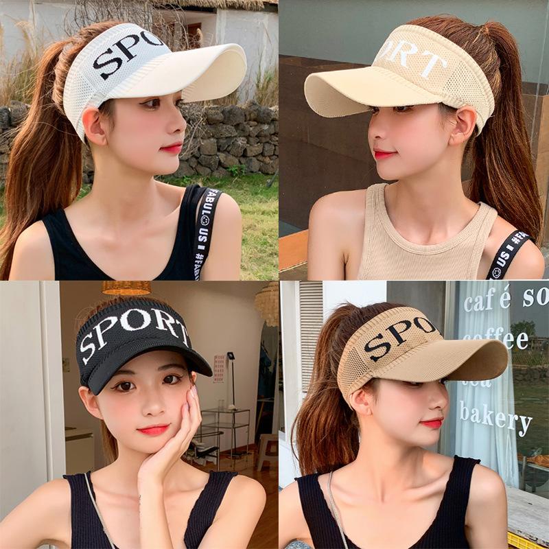 [littlecrab]Topi Olahraga Sport Rajut Topi Golf Tennis Lari Senam Bahan Karet Katun Elastis Sporty Hat Cap Korean Style