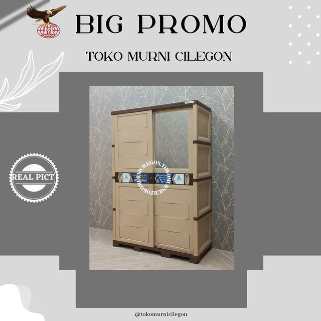 Lemari Pakaian Olymplast 2 Pintu Sliding (free ongkir cilegon serang kota)