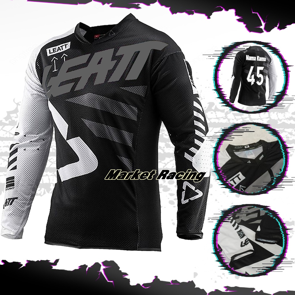 Tshirt Kaos Baju F0X PUTIH HITAM (Baju Saja) Trail Jersey Motor Cross Motocross Adventure trabas pri