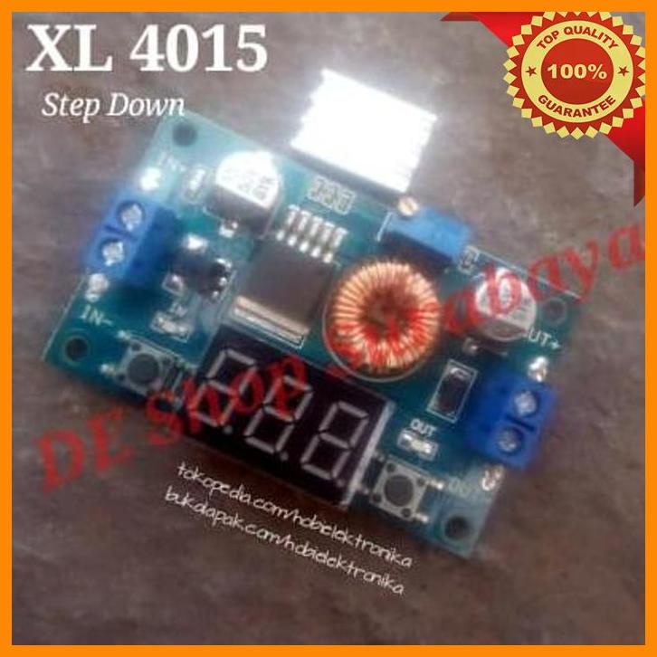 (HOBIE) MODUL STEP DOWN XL4015 5A DENGAN VOLTMETER XL 4015