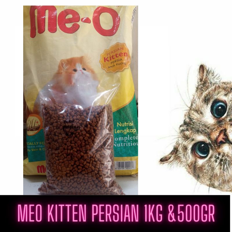 meo kitten persian makanan anak kucing persia repack 1kg 500gr