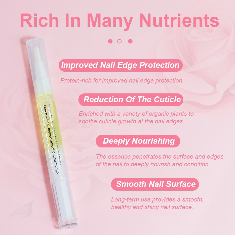 Vitamin Kuku Kutikula Perawatan Kuku Exfoliate anti barb Oil Minyak kuku Cuticle Revitalizer Oil / Vitamin Kuku Nail Manicure Pedicure