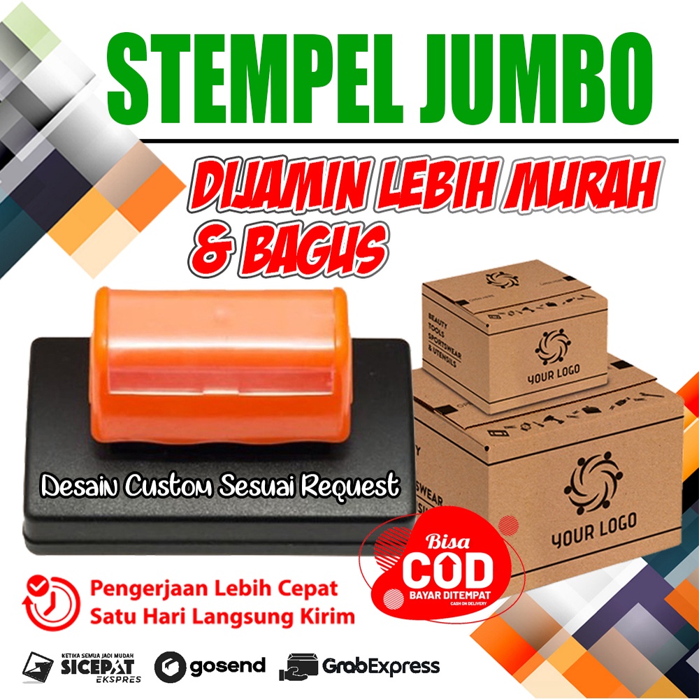 Stempel Custom, Stempel Jumbo Super, Stempel Kardus, Stempel Besar