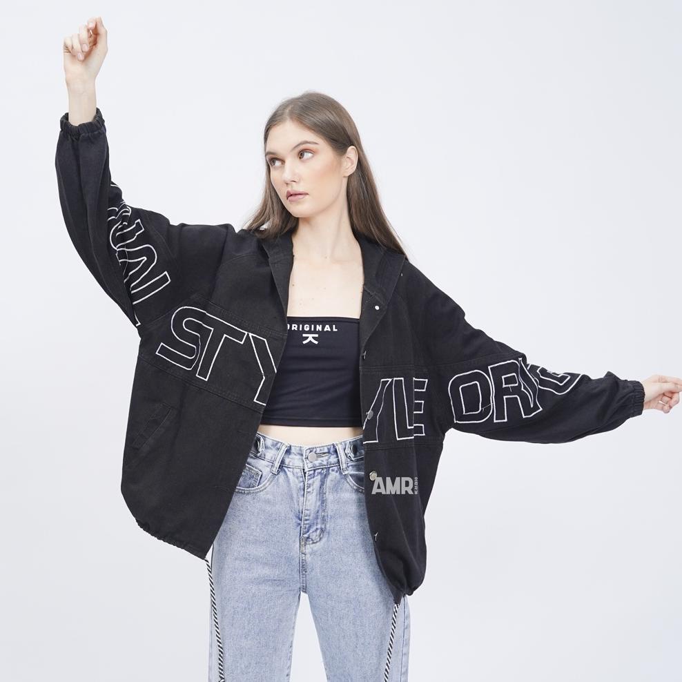 Kualitas No 1 AMR ORIGINAL -  ORIGINAL STYLE 2205 - JACKET JEANS BOYFRIEND HOODIE TOXIC ready