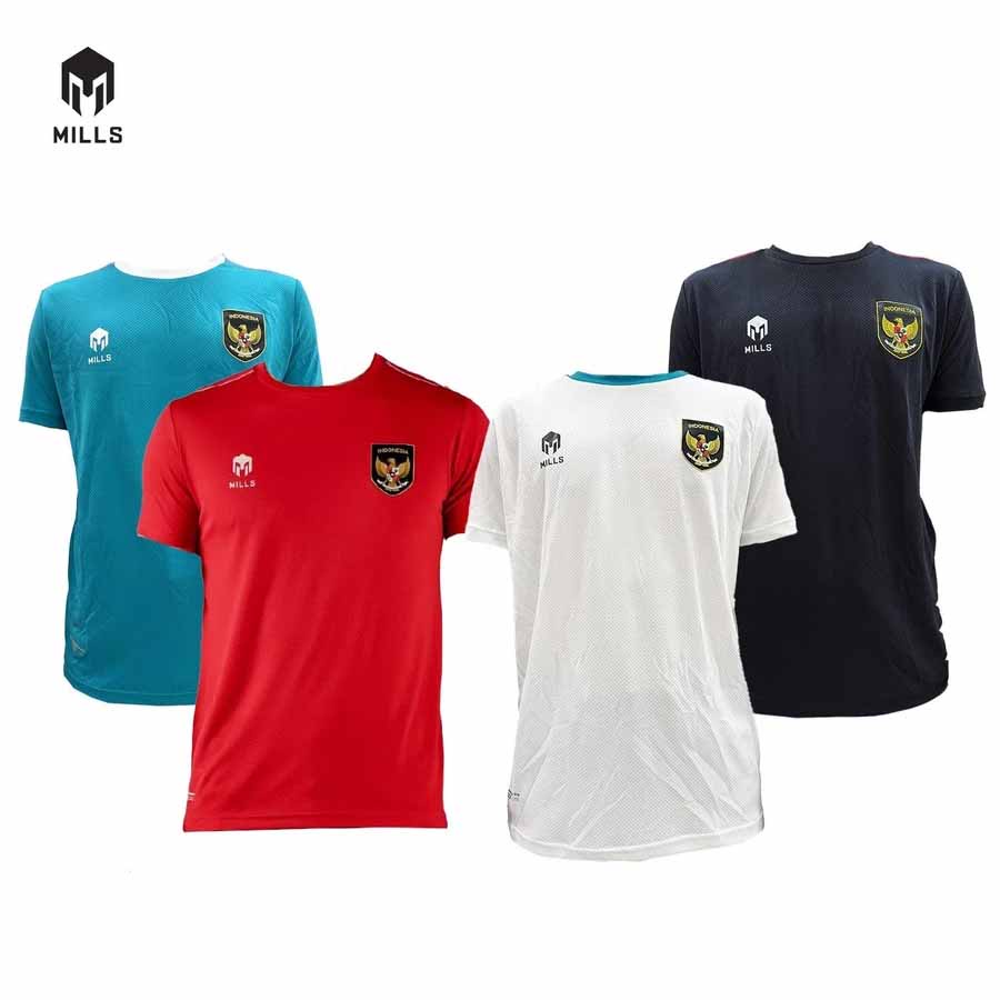 KAOS MILLS TIMNAS INDONESIA SHIRT SV 4 WARNA