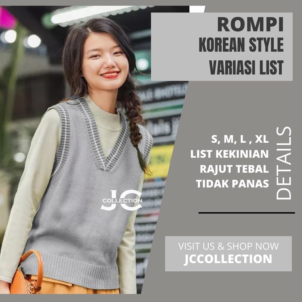 Rompi Rajut Wanita Variasi List Nathania JCCollections
