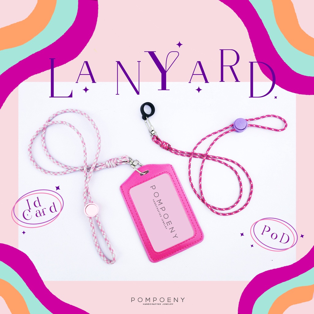 Tali Lanyard / LANYARD / Lanyard ID Card / Lanyard inhealer / Tali gantungan ID / Tali inhealer / Lanyard Name tag / ID Card Holder / Gantungan inhealer / Gantungan Id Card  - POMPOENY