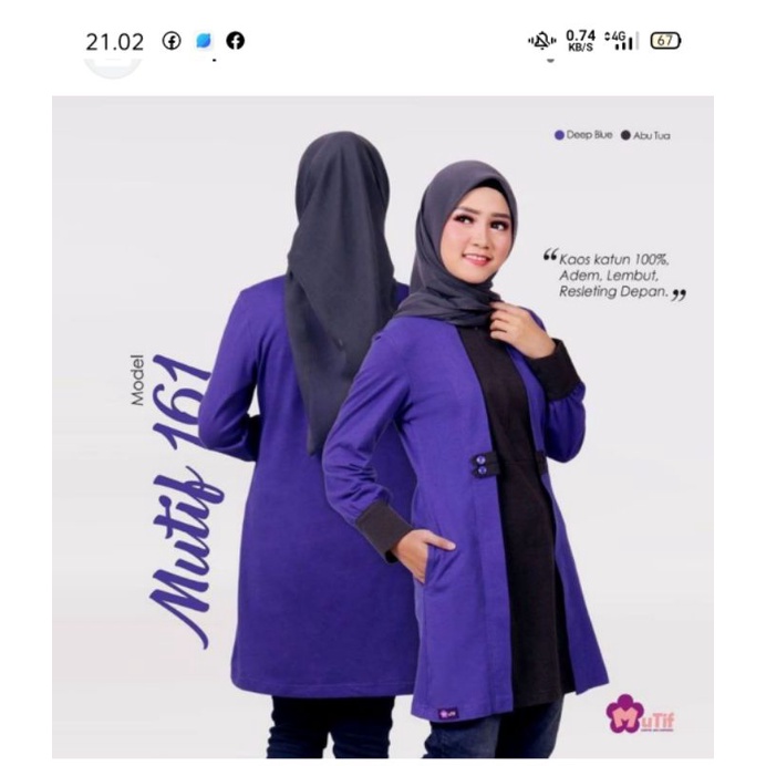 mutif tunik atasan