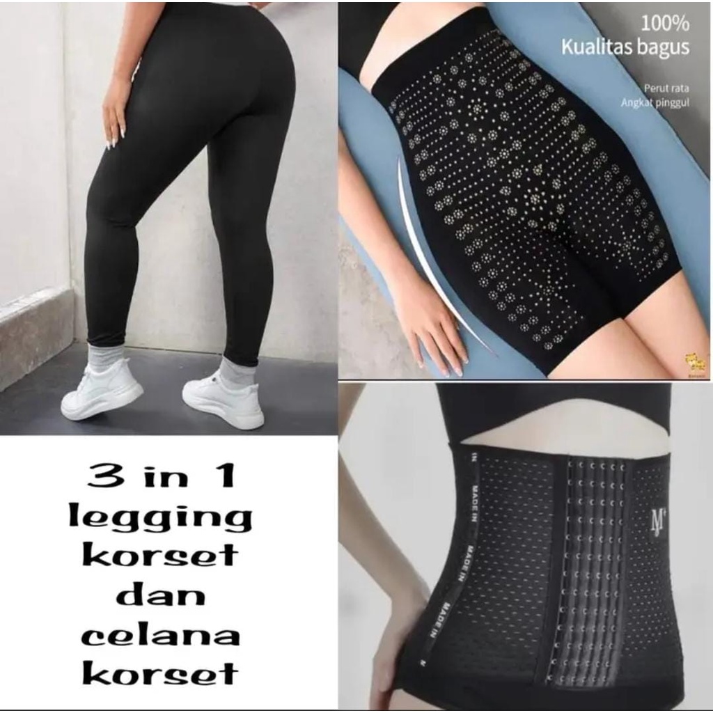 CELANA KORSET BOXER PINGGANG TINGGI PELANGSING PERUT WANITA JUMBO SIZE M XXL