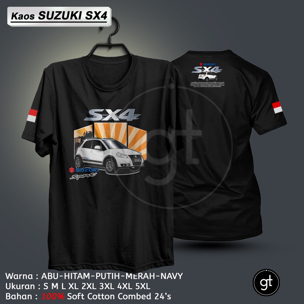 Kaos Premium SUZUKI SX4 Sporty 100% soft cotton combed 24's