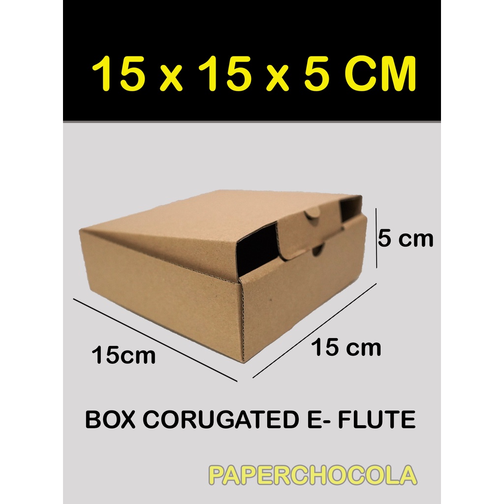 

Box Kardus 15x15x5 cm / BOX KARTON CORUGATED DIE CUT E-FLUTE / AKSESORIS