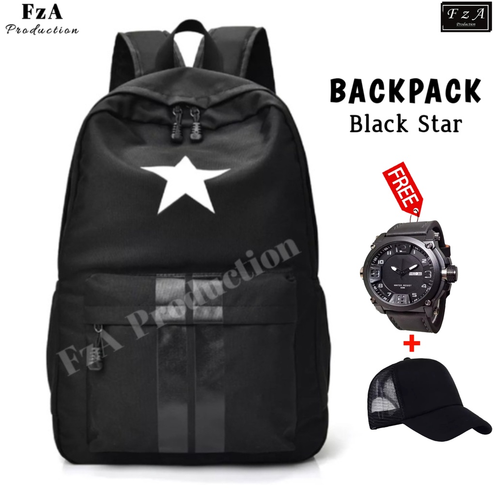 FzA Official - Tas Ransel Distro Original Casual pria Wanita / Tas Ransel Laptop / Backpack Sekolah Kuliah Distro Original Tas Punggung Laptop - BSQT