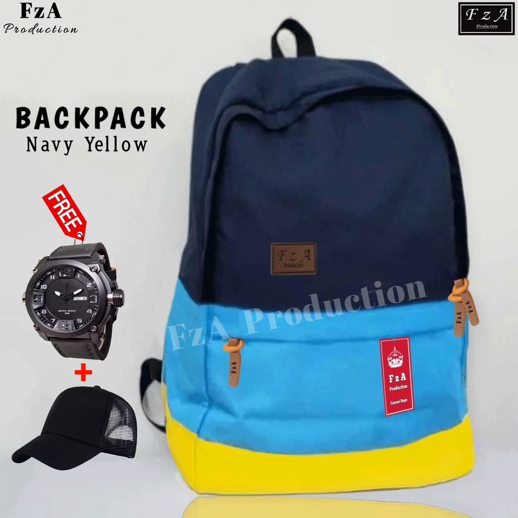 FzA Official - Tas Ransel Gendong Laptop Distro Sekolah Kuliah Pria Wanita Backpack Murah Original Tas Punggung Laptop - NYQT