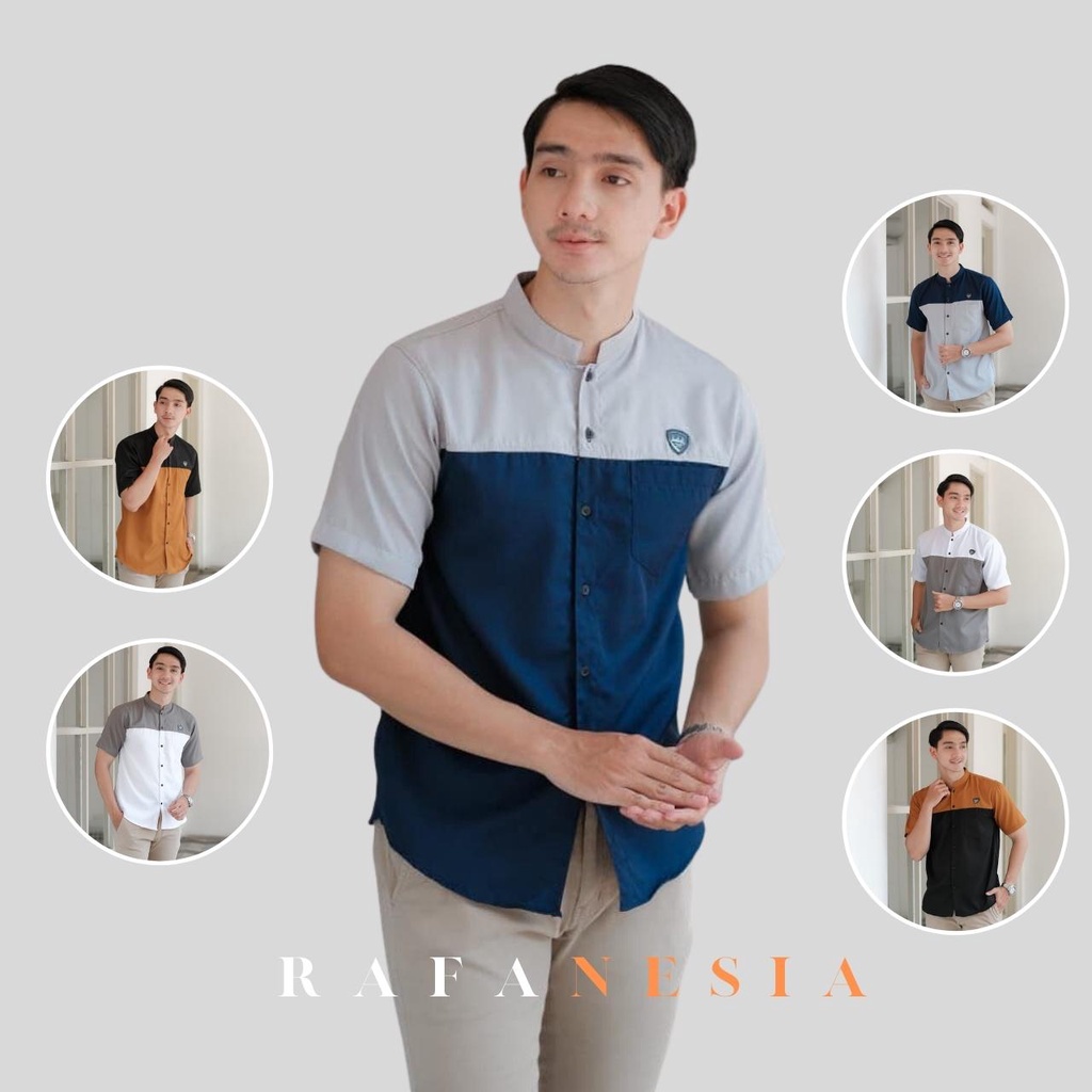 Baju koko kurta pria dewasa lengan pendek bahan premium terbaru