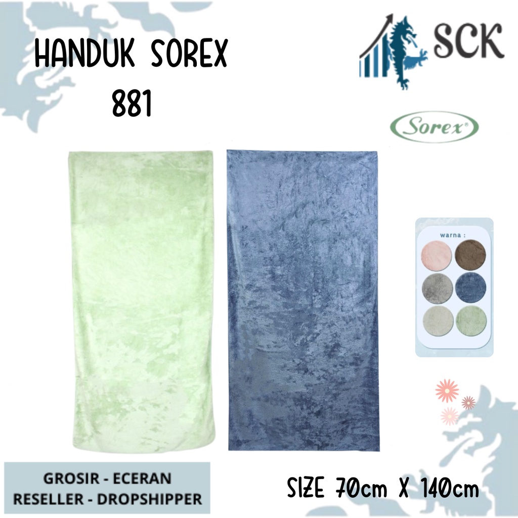 Handuk Sorex 881 Premium / Handuk Mandi Dewasa Microfiber 140cmx70cm / Perlengkapan Mandi