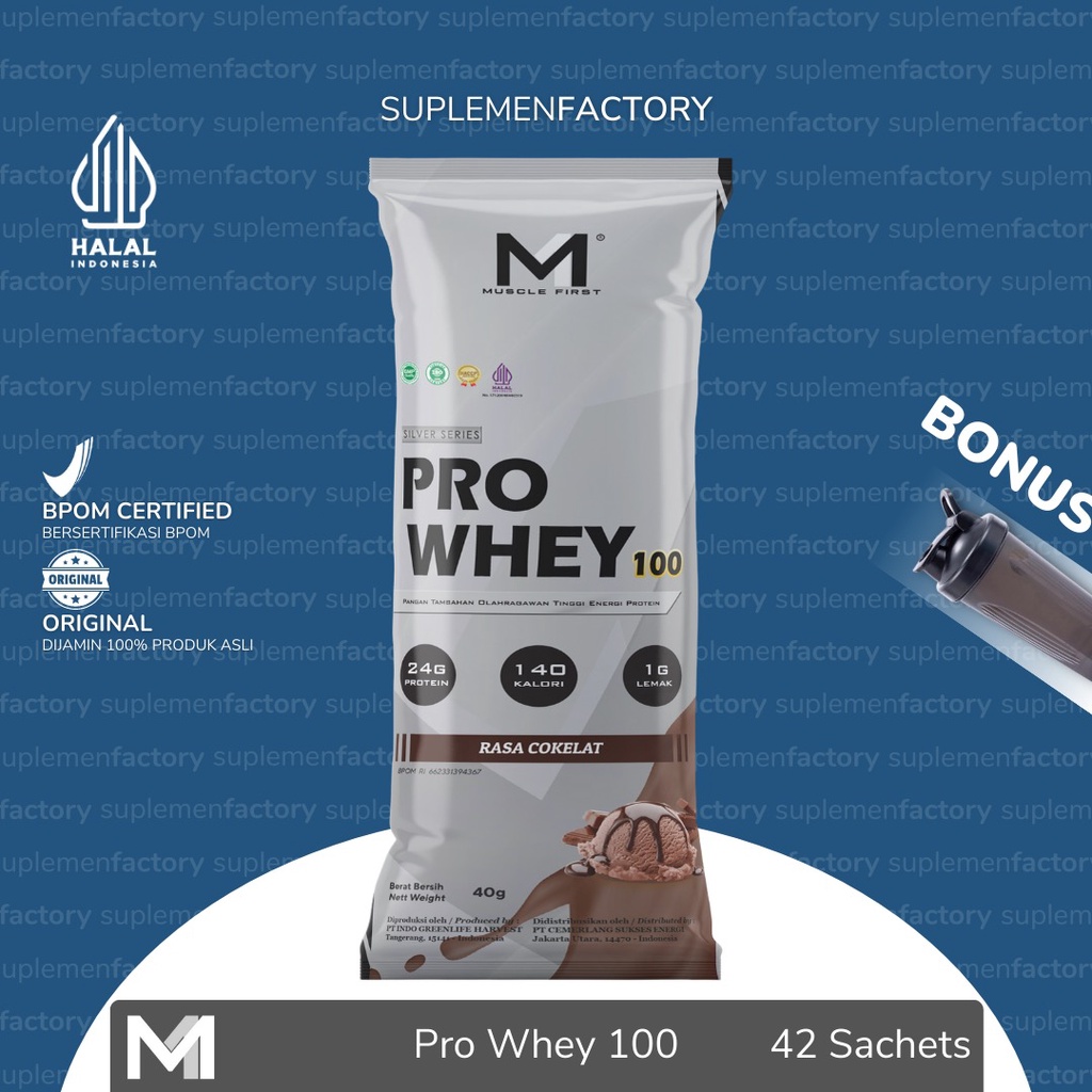 M1 Pro Whey 100 1 Box 10 Sachet Muscle First Whey Protein