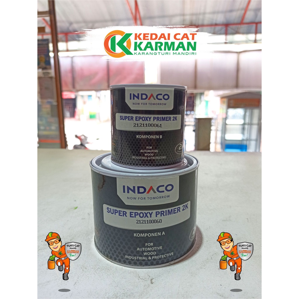 INDACO SUPER EPOXY PRIMER - CAT DASAR ANTI KARAT MOBIL BESI KAYU