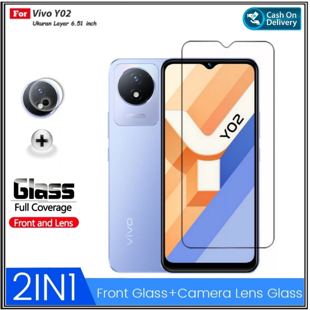 Tempered Glass Vivo Y02 Anti Gores Camera Vivo