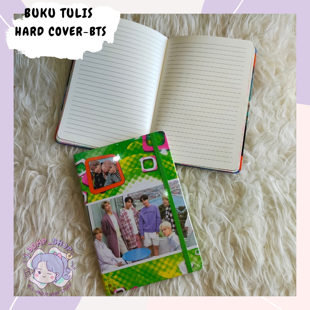 BUKU TULIS BERGARIS HARD COVER  BTS BLACKPINK (H5001)