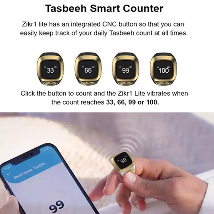 IQIBLA ZIKR LITE RING TASBIH DIGITAL COUNTER CINCIN PINTAR TASBEH ZIKIR SMART ZIKR1 RING WITH APPS