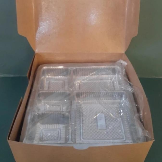 Produk Terbaik] Box Nasi Coklat 20x20 | Dus Kotak Nasi Berkat | Kotak Nasi