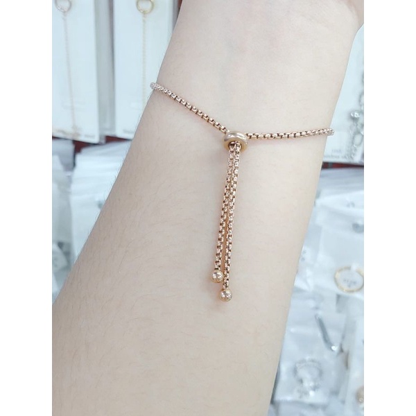 gelang serut ch*n*l  fashion titanium anti karat anti luntur