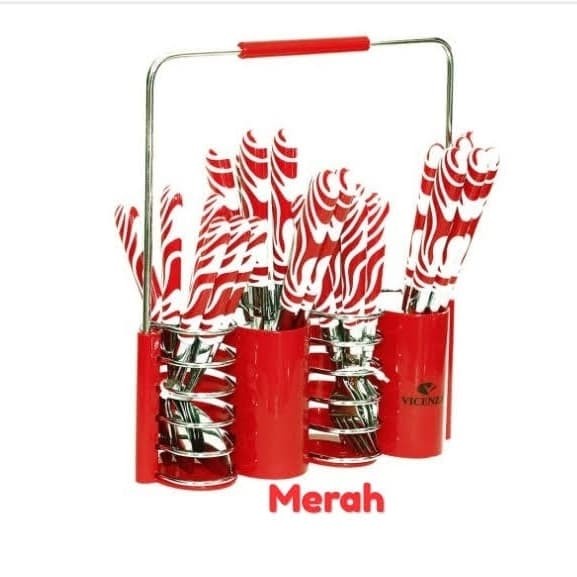 SENDOK SET VICENZA POLKADOT V242C #ORIGINAL