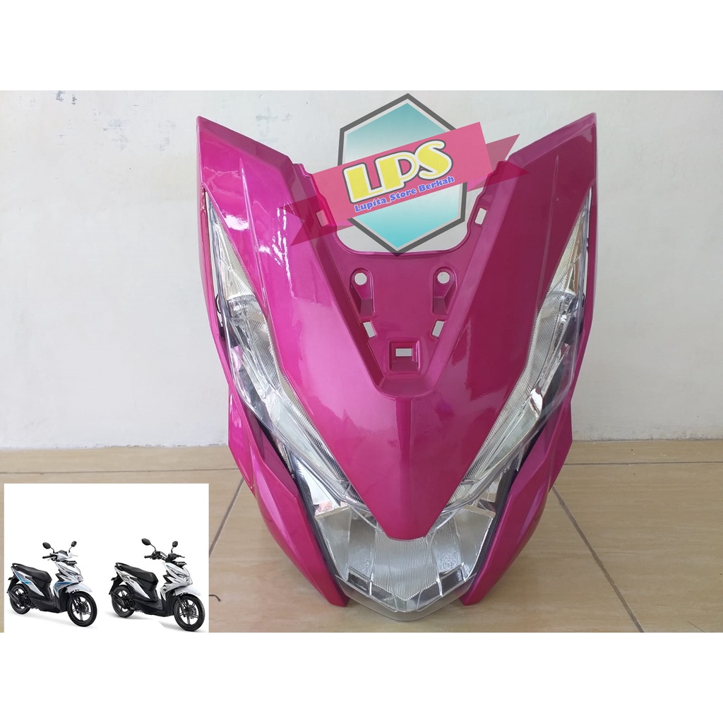 Tameng Body Depan + Reflektor dan SEN Lampu Depan Beat New ESP 2016-2019 / BEAT ECO / BEAT STREET Warna Pink Termurah