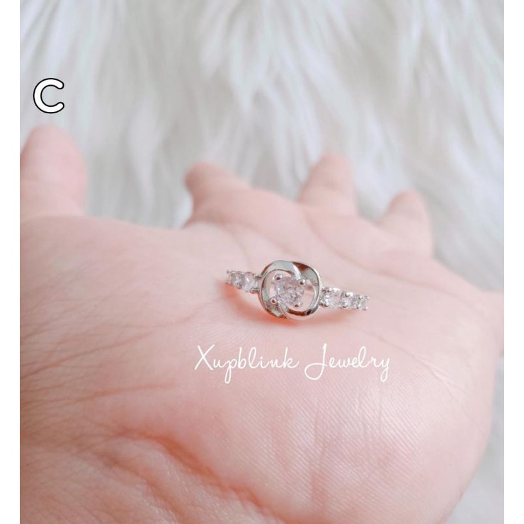 Cincin Titanium Wanita Anti Karat - Cincin Patricia - Cincin Permata