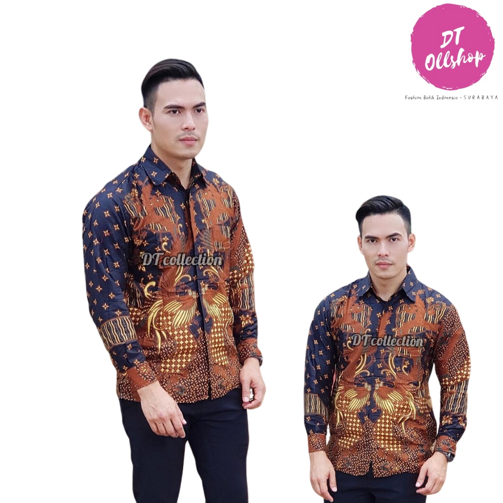 DT OLLSHOP - Kemeja Hem Cowok / Baju Seragam Kerja Pria Lengan Panjang