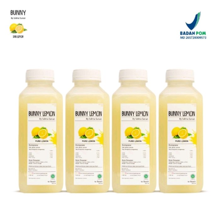 

SARI LEMON ASLI UNTUK DIET PAKET 4 BOTOL BUNNY LEMON