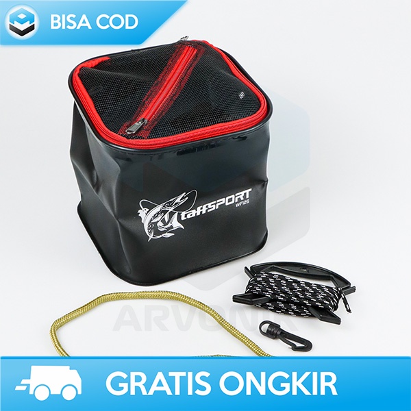 FISHING BUCKET TAFFSPORT WF126 TAS MANCING IKAN ANTI AIR BISA DILIPAT