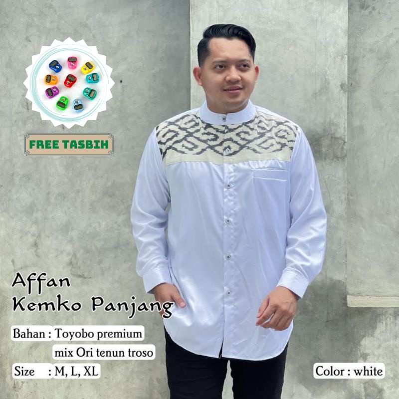 KEMKO PANJANG KEMEJA KOKO TENUN TOYOBO TROSO PRIA KURTA
