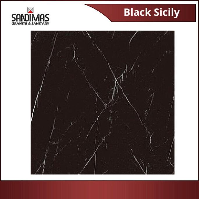 best seller] Granit Sandimas Black Sicily 80x80 Glosy