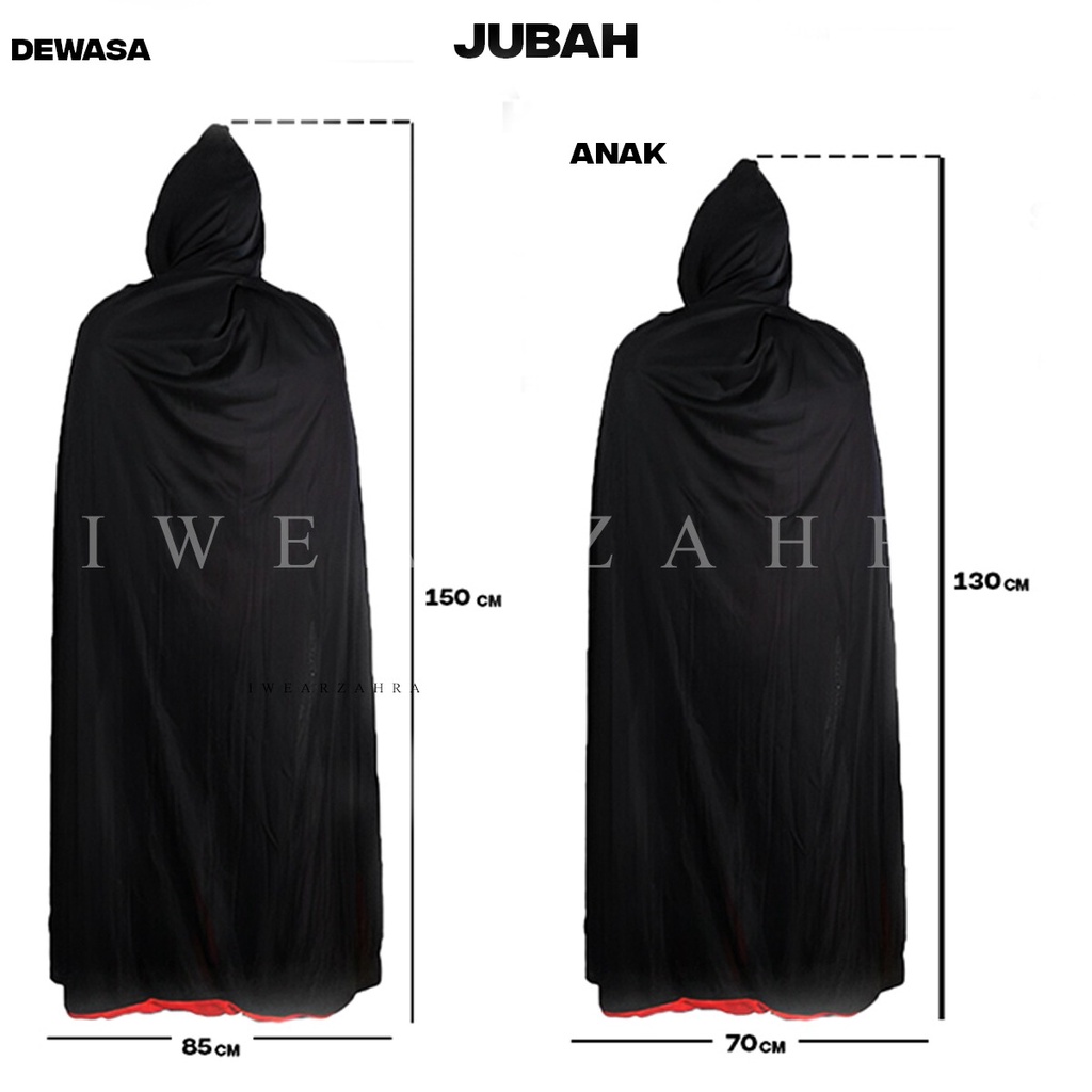 HOODIE HALLOWEEN - Jubah Witch Panjang Cosplay Vampir Seram Pesta Anime Penutup Kepala Cloak Wizard Costum Festival Party Aksesoris Fashion