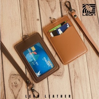Name Tag ID Card Kulit Holder Lanyard Name Tag ID Card Kulit NTS035 Muat 2 Slot Kartu Termurah