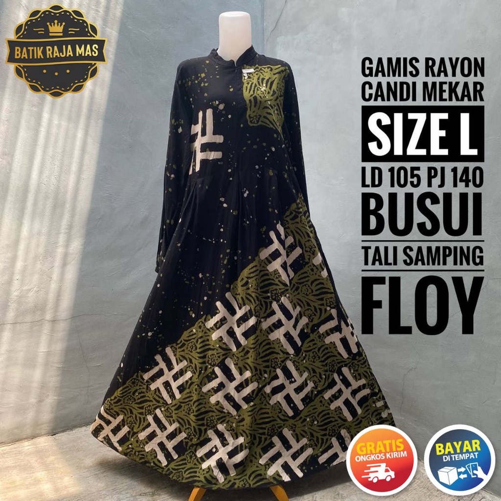 Gamis Wanita Terbaru 2022 Kekinian Dress Muslim Dewasa Remaja Rayon Candi Mekar Busui Friendly Resle