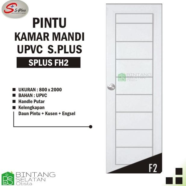 langsung order saja] PINTU UPVC / PINTU KAMAR MANDI SPLUS FH2 FULL PANEL 800X2000