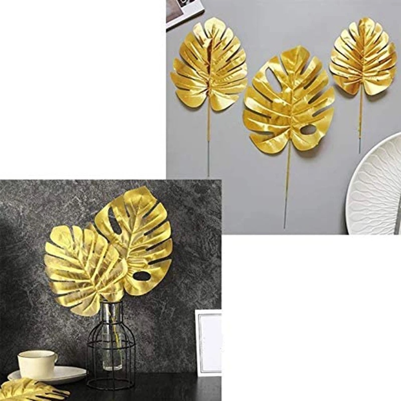 [1 Pcs] Daun Artificial Gold Premium / Daun Emas Palsu Plastik / Daun Mas Hiasan Dekorasi / Daun Ginkgo Artificial / Daun Mas / daun ginkgo mas