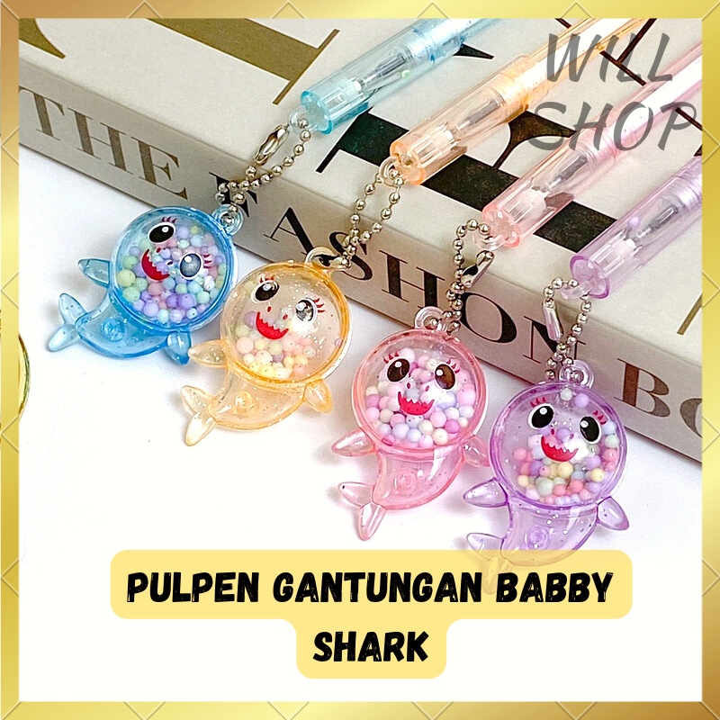 

READY PULPEN GANTUNGAN RANTAI BABBY SHARK BOLA BOLA MANIK ALAT TULIS LUCU UNIK BISA GROSIRAN TERMURAH