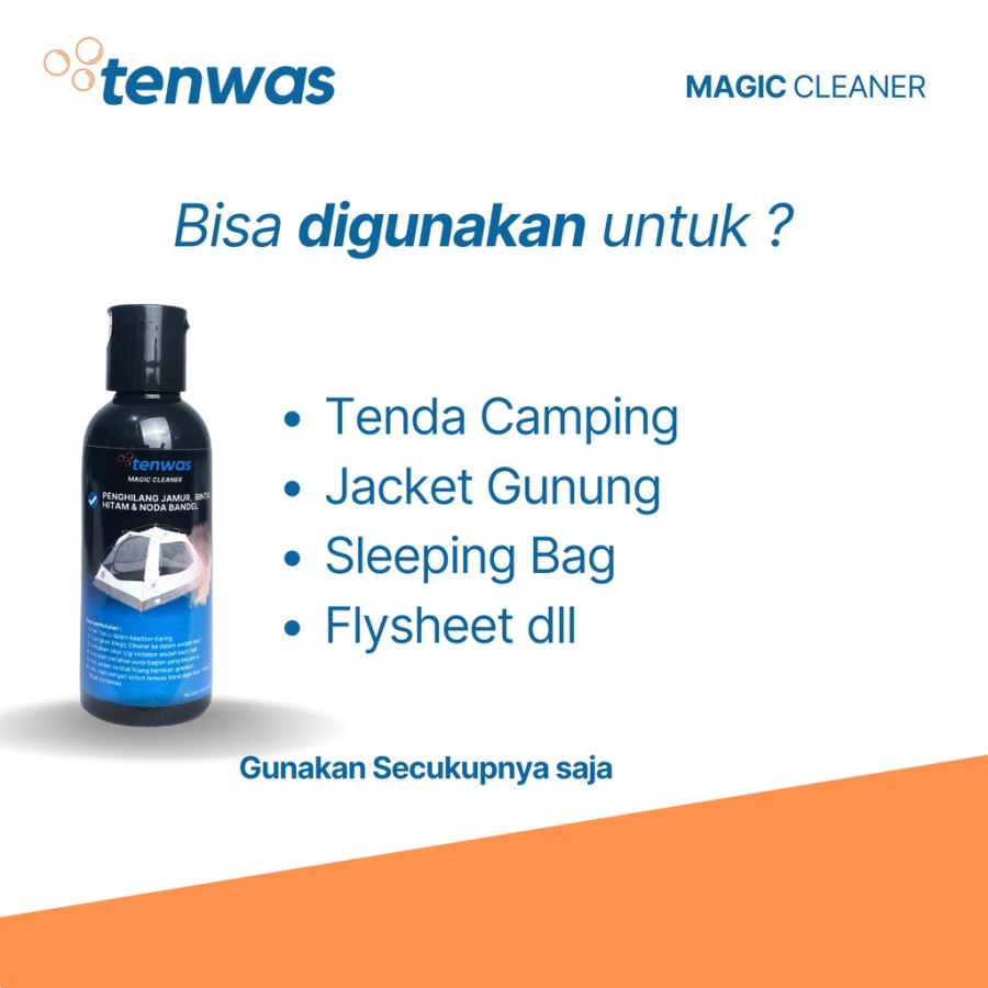 Penghilang Jamur Noda Bandel &amp; Bintik Hitam Tenwas Magic Cleaner Pembersih Tenda Gunung Jaket Outdoor Sleeping Bag