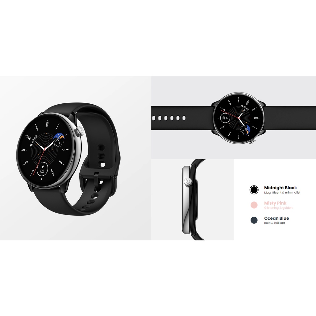 Amazfit GTR Mini Smartwatch 1.28&quot; HD Amoled, GPS jam tangan with SpO2, 120+ Sports Modes 5 ATM Waterproof, Heart Rate