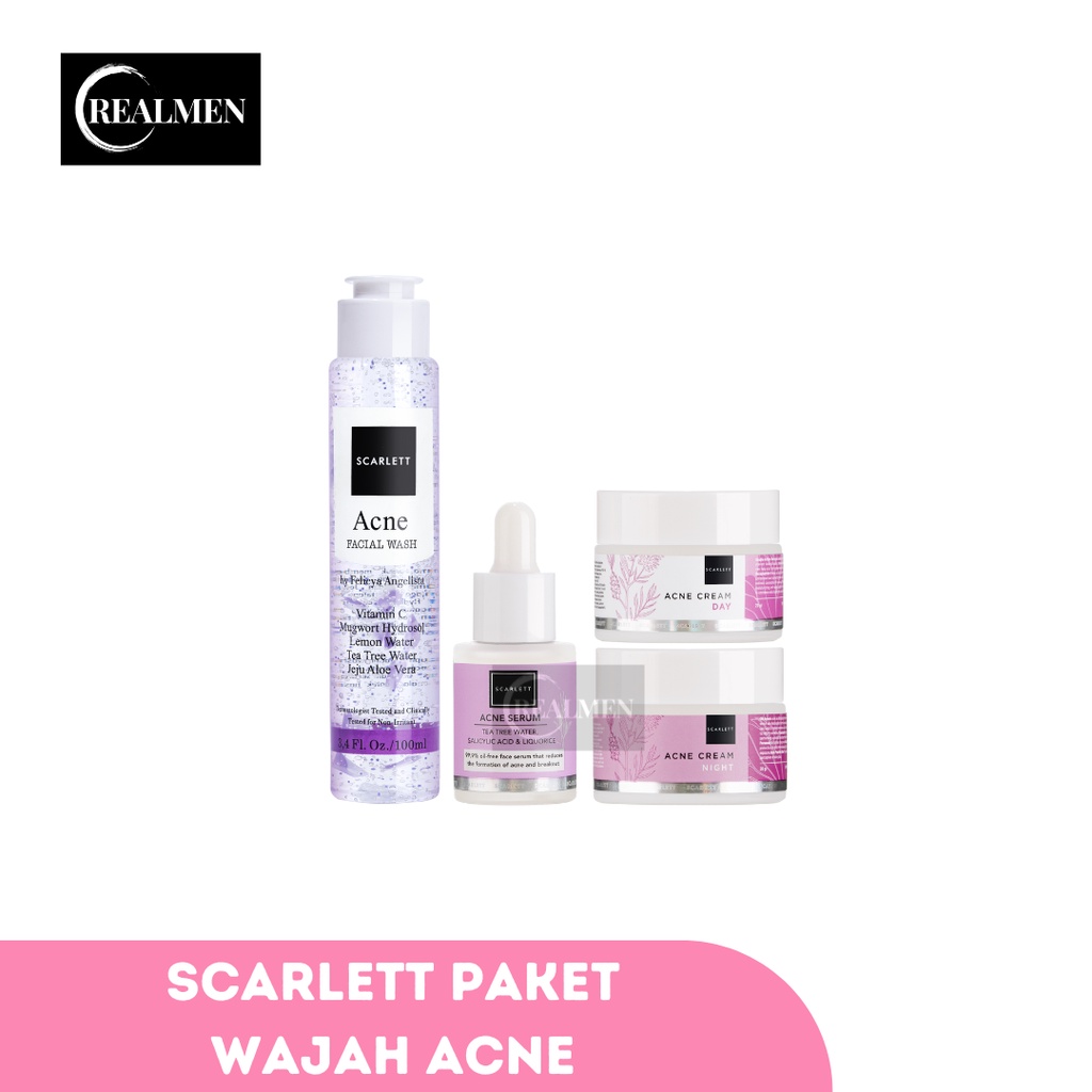 BPOM SCARLETT WHITENING PAKET WAJAH ORIGINAL / PERAWATAN WAJAH SCARLETT isi 4 pcs