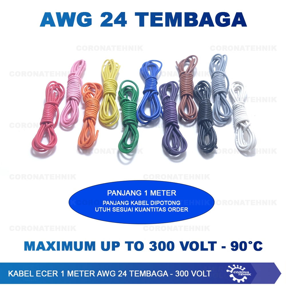 Serabut Putih @ 1 Meter Kabel Ecer AWG 24