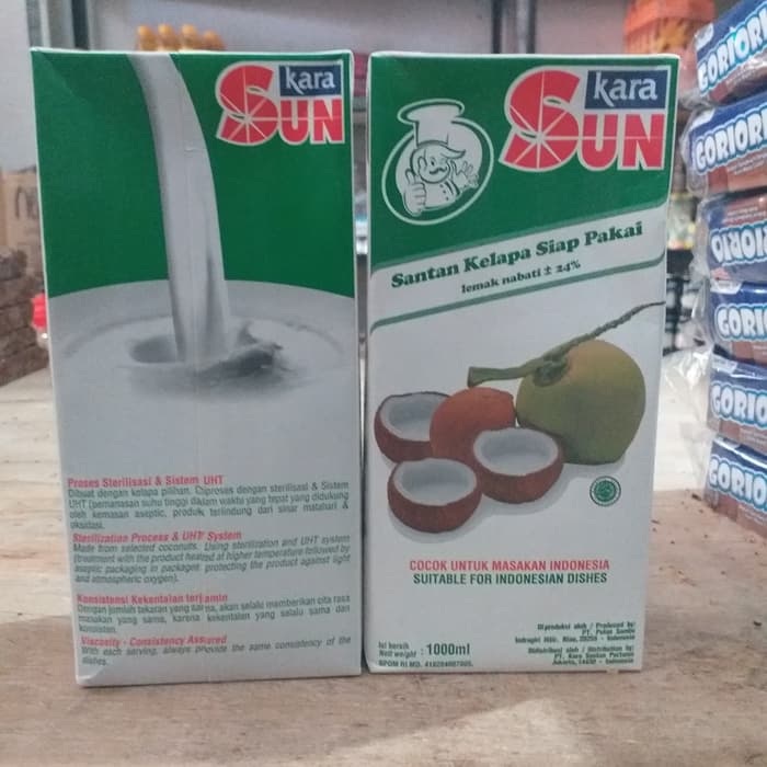 

kara sun santan kelapa kemasan 1000ml siap pakai halal murah grosir